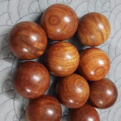 2 Bi lăn tay gỗ hương quả tròn 5 cm