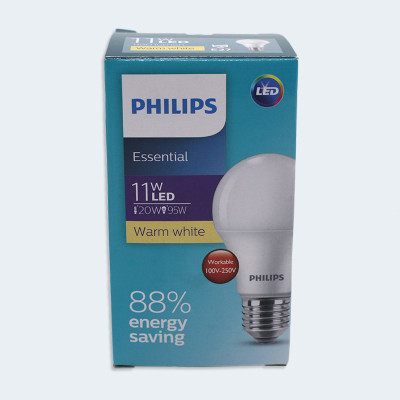 Bóng LED bulb Essential ESS 11W E27 ánh sáng Ấm Philips