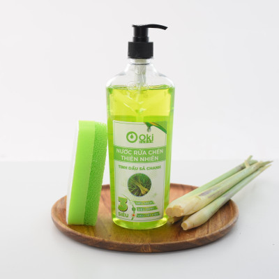 Nước rửa chén OKI Clean Thiên nhiên Tinh dầu Sả Chanh 720g