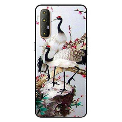 Ốp lưng dành cho Oppo Reno 3 Pro mẫu Hạc Anh Đào