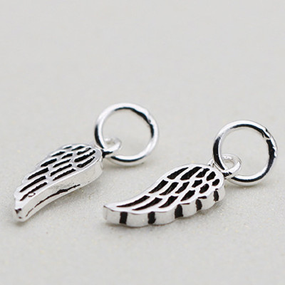 Combo 4 cái charm bạc hình cánh thiên thần treo - Ngọc Quý Gemstones