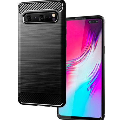 Ốp lưng chống sốc Vân Sợi Carbon cho Samsung Galaxy S10 5G - Hàng chính hãng