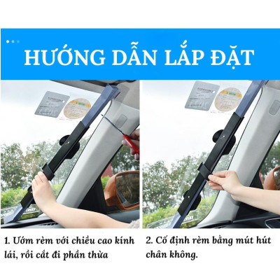 Rèm bạt che nắng kính lái xe hơi xe ô tô dây cuốn tự động chất liệu Polyester cao cấp
