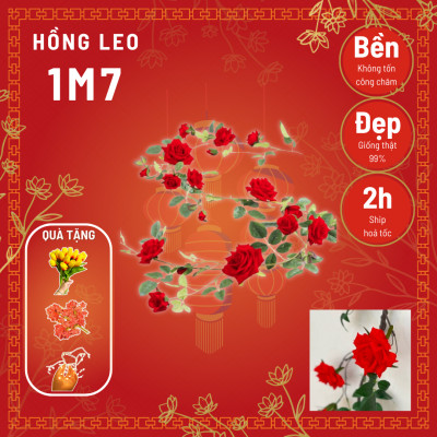 Dây leo hoa hồng giả - Nhiều màu sắc - Hàng cao cấp - Cây giả, hoa lụa Decor trang trí nhà cửa
