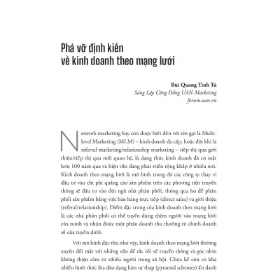 Network Marketing - Khởi Đầu Kinh Doanh Theo Mạng - Bí Quyết Thành Công Trong Năm Đầu Tiên