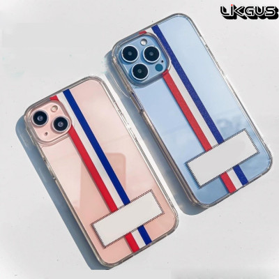 Ốp lưng chống sốc cho iPhone 14 (6.1 inch) hiệu Likgus Thom Browne (bảo vệ toàn diện, chất liệu cao cấp, thiết kế thời trang 3 sọc màu) - hàng nhập khẩu