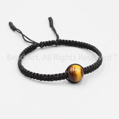 Vòng Tay Mắt Hổ Vàng Nâu 10MM Loại A, Hợp Mệnh Thổ, Kim, Vòng Tay Phong Thuỷ, Chuỗi Hạt S50 - Bead Art