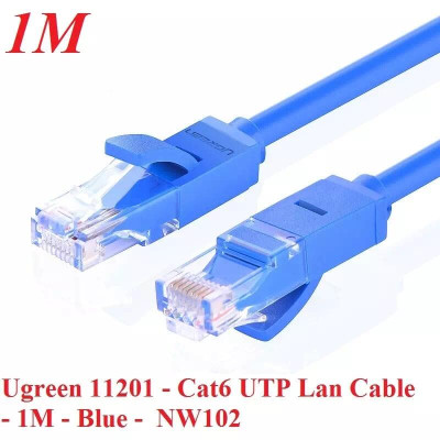 Ugreen UG11201NW102TK 1M Màu xanh Cáp mạng LAN CAT6 UPT - HÀNG CHÍNH HÃNG