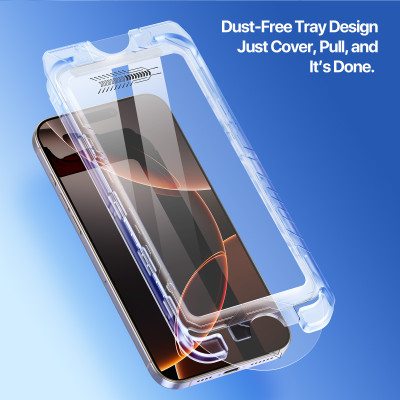 [Không Lẹm Viền] Miếng Dán Cường Lực Kèm Khung Tự Dán Dux Ducis cho iPhone 17 Pro Max / 17 Pro/ 17 Air/ 17, Roga Series_ Hàng chính hãng