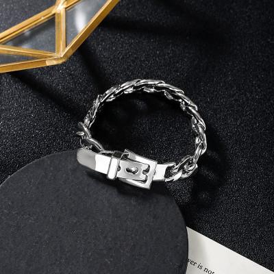 Vòng tay lắc tay xích titan belt bracelet