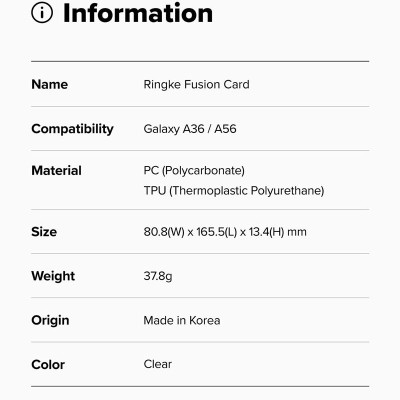 Ốp lưng cho Samsung Galaxy A56 / A36 RINGKE Fusion Card - Hàng Chính Hãng