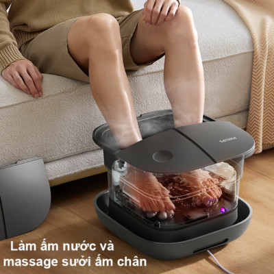 Bồn ngâm chân, kiêm máy massage chân tự động thương hiệu Philips PPM5103F - Hàng chính hãng