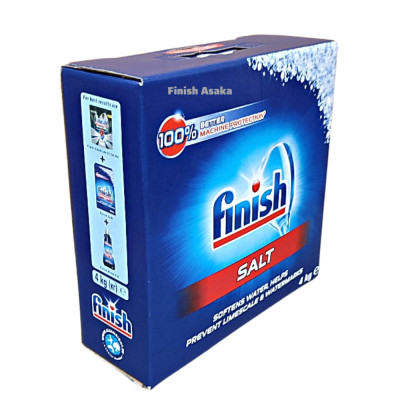 Combo rửa chén Finish: Viên Classic hộp 90 Viên, Muối hộp 4kg, Nước làm bóng 750ml, - Nhập khẩu Châu Âu.