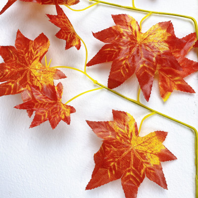 Cành lá phong giả - 1 cành - 5 Nhánh - 25 Lá - Size từ 55cm đến 65cm - Cành lá phong đỏ làm cây trang trí - Cây giả, hoa lụa Decor trang trí nhà cửa