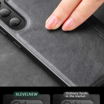 Ốp lưng da cao cấp cho SamSung Galaxy S24, S24 Plus chính hãng X-level viền mềm, chống bám vân tay - Hàng Chính Hãng