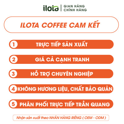Cà Phê ILOTA 5 NÂU rang xay nguyên chất cafe ngon pha phin Coffee Nâu Sữa Đá gói 250gr