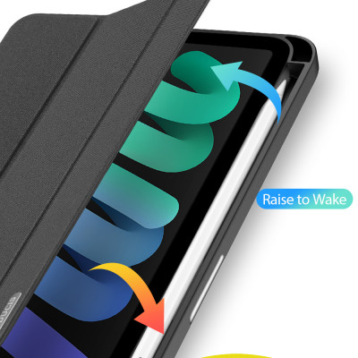 Bao da dành cho iPad Mini 6 hiệu Dux Ducis Domo có khe để bút, bảo vệ camera, chống sốc, cao cấp - Hàng nhập khẩu.