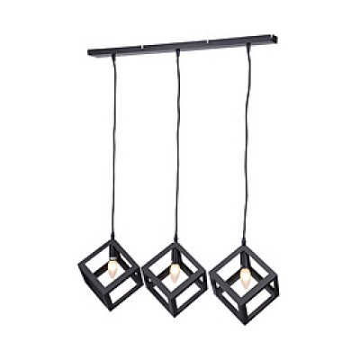 Combo 3 đèn thả trần trang trí TRIOZA chao đèn khối vuông và dây treo bằng kim loại | Index Living Mall -  Phân phối độc quyền tại Việt Nam