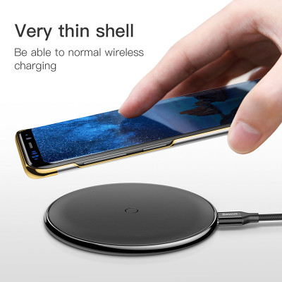 Ốp lưng Silicone cứng chống vân tay trong suốt viền si Crome màu Baseus Glitter Case cho Samsung Galaxy S9 S9Plus  (Hàng chính hãng)