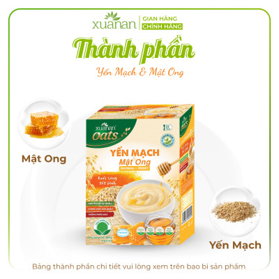 Combo 11 Hộp Yến Mạch Và Mật Ong Xuân An 384G {32g*12 gói}