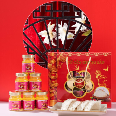 [Hộp 6 Lọ] Nước Yến Sào Chưng Saffron Collagen Nhân Việt 30% Yến Hũ 70ml