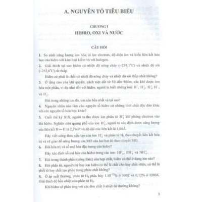 Sách - Bài Tập Hóa Học Vô Cơ Cơ Bản Quyển 3 - Hóa Học Các Nguyên Tố