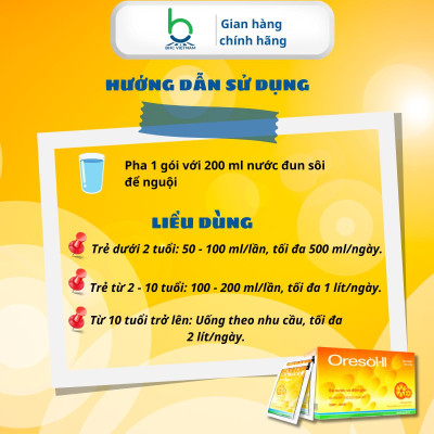 Bột Pha ORESOL-II Bù Nước Và Điện Giải Phù Hợp Với Người Chơi Thể Thao, Lao Động Nặng - 40 gói