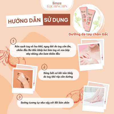Bơ gấc dưỡng da tay chân mềm mịn sáng đều màu 50ml