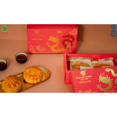 Hộp Bánh Trung Thu 2 bánh 1 trứng 150g - COMBO SUPER A6 - Thành Long (300g) - VIỆT NAM