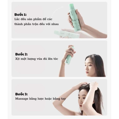 Phụ kiện nhà tắm _Dầu gội đầu khô dạng xịt cấp tốc chai 150ml , không cần dùng nước , không bết dính , không dầu , giúp tóc bồng bềnh ,mềm mượt hương thơm dịu nhẹ , phù hợp với người bận rộn , nhỏ gọn dễ mang theo mọi nơi 