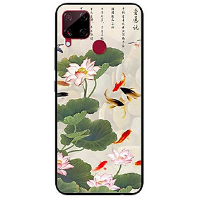 Ốp lưng dành cho Realme C15 mẫu Tranh Cá Koi