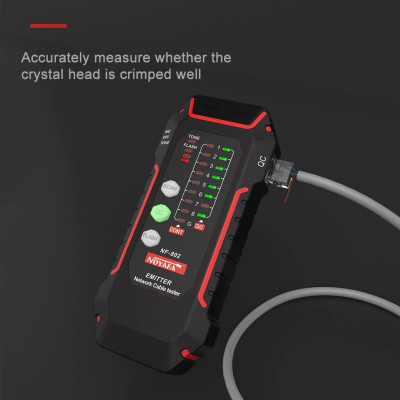 Máy Test Cáp Mạng Noyafa NF-802 Test Cáp Mạng Cat5, Cat6, test POE, QC, NCV, Flash - Hàng Chính Hãng. NOYAFA Wire Tracker RJ11 RJ45 Tester Line Finder, Ethernet LAN Multifunction Anti-Interference Network Cable Tester for Network Maintenance Collation