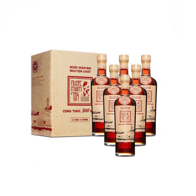 1 Thùng Nước mắm Tĩn 40 độ đạm 6 chai nhãn đỏ 500ml