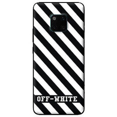 Ốp lưng in cho Huawei Mate 20 Pro mẫu Sọc Trắng Đen - Hàng chính hãng