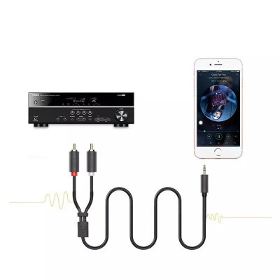 Ugreen UG10513AV116TK 5M màu Đen Cáp âm thanh 2 đầu Bông sen sang 3.5mm dương - HÀNG CHÍNH HÃNG