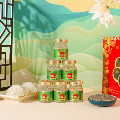 Lốc 6 Hũ Yến Sào Chưng Hạt Chia Nhân Việt 30% Yến 70ml/Hũ