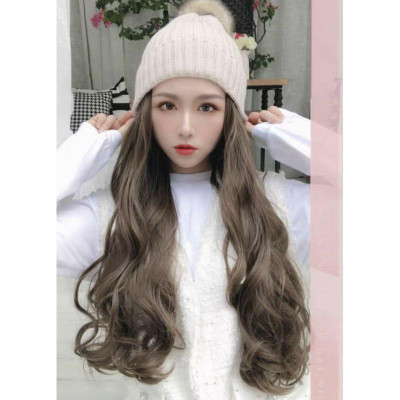 Tóc giả mũ len xoăn cao cấp