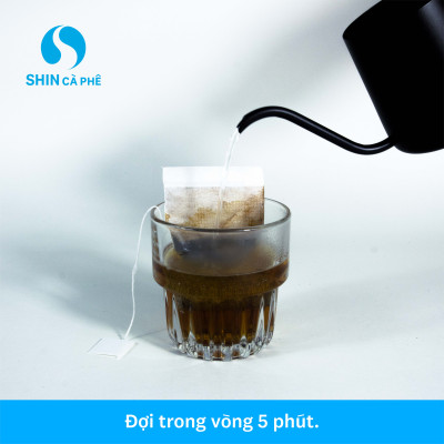 Cà phê Pleiku Robusta - SHIN Cà Phê - Túi Nhúng - Hộp 10 gói