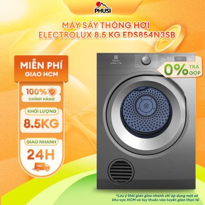 Máy sấy quần áo Electrolux 8.5 kg EDS854N3SB - Hàng chính hãng [Giao hàng HCM/HN]