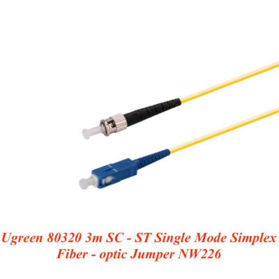 Ugreen UG80320NW226TK 3M SC-ST Màu vàng Cáp nhảy quang Single mode Simplex Fiber - HÀNG CHÍNH HÃNG