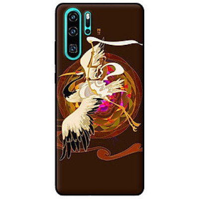Ốp in cho Huawei P30 Pro Hạc Trắng Đen - Hàng chính hãng