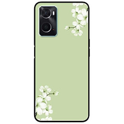 Ốp lưng cho Oppo A74 - A95 4G - A60 4G - A36 - A76 - A96 4G - Hoa Trắng Xanh - Hàng Chính Hãng