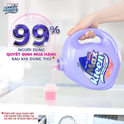 Túi Nước Giặt Xả Maxkleen Hương Nước Hoa Huyền Diệu (3.8kg)