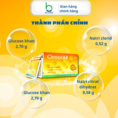 Bột Pha ORESOL-II Bù Nước Và Điện Giải Phù Hợp Với Người Chơi Thể Thao, Lao Động Nặng - 40 gói