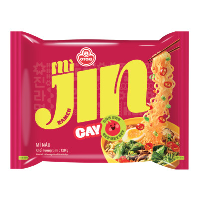 Thùng 20 gói mì Jin Ramen cay Ottogi 120g