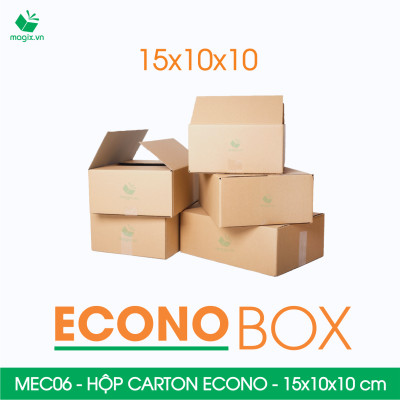 MEC06 - 15x10x10 cm - Combo 60 thùng hộp carton trơn siêu tiết kiệm ECONO
