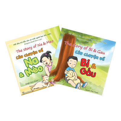 Combo 2 Cuốn Truyện Tranh Song Ngữ: Câu Chuyện Bi & Gấu Và Na & Méo