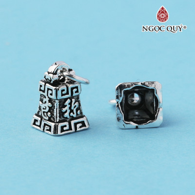 Charm bạc mặt dây chuyền hình chuông - Ngọc Quý Gemstones