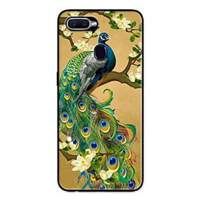 Ốp Lưng in cho Realme 2 Pro Mẫu Chim Công Hoa Xanh - Hàng Chính Hãng
