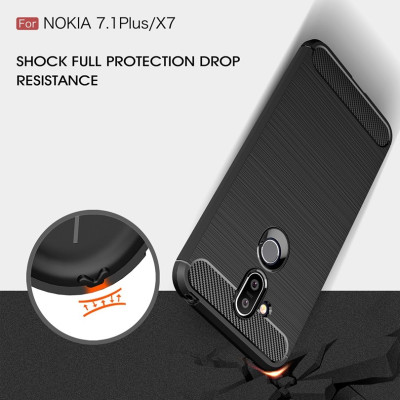 Ốp lưng chống sốc Likgus cho Nokia 8.1 / Nokia X7  (chuẩn quân đội, chống va đập, chống vân tay) - Hàng chính hãng